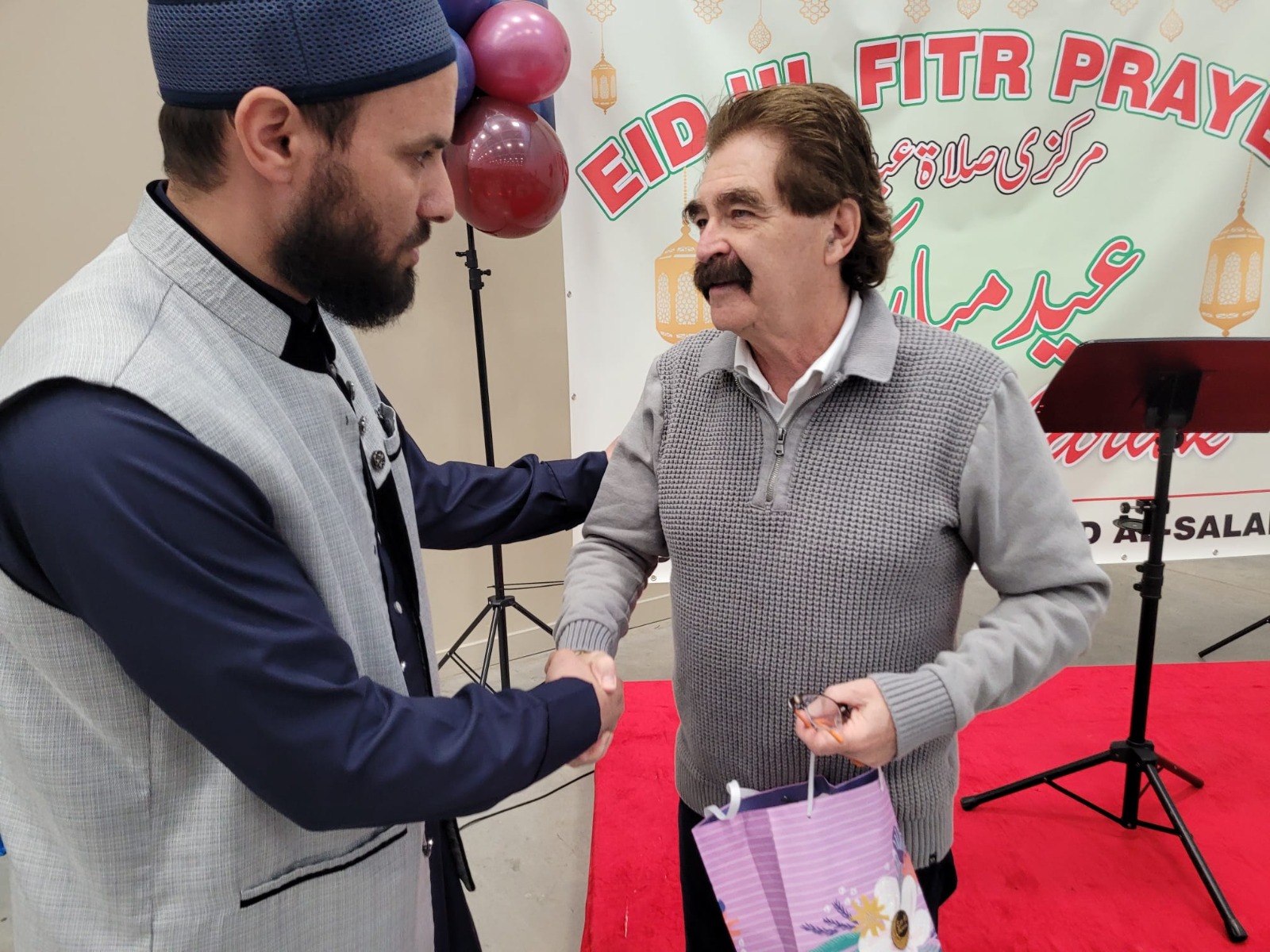 Community interaction at Eid